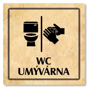 WC, umývárna, 118x118mm, pergamen, Utah